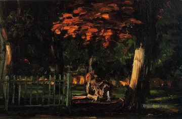 Paul Cezanne Painting - El León y la Cuenca en Jas de Bouffan Paul Cezanne